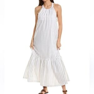 3.1 Phillip Lim women’s Striped Tent Dress White Summer Striped Maxi Dress 10